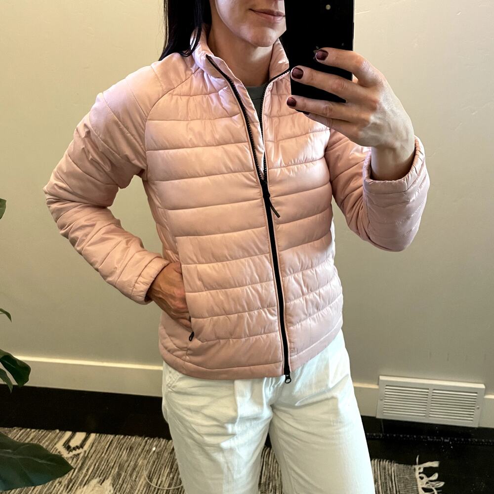Everlane The ReNew Lightweight Puffer Coat Pink Women's Size S
